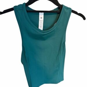 Lululemon Nulux Racerback Cripped Run Tank Size 8 Teal